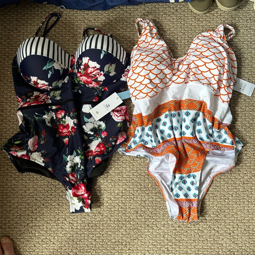 2 new bathing suits from cupshe size 4X